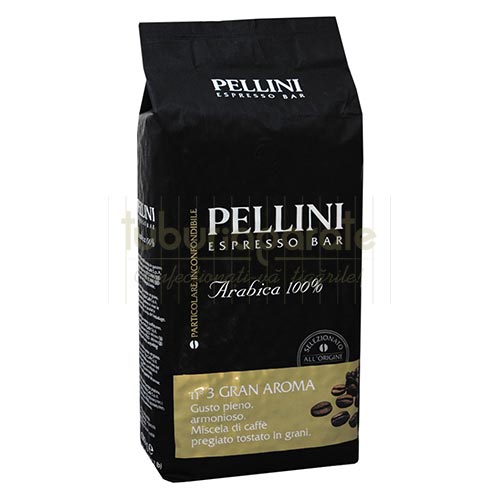 Cafea boabe Pellini Gran Aroma No. 3 (1 kg) Cafea boabe Pellini Gran Aroma No. 3 in pachet de 1 kg 100% Arabica