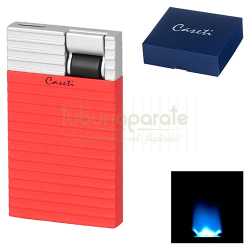 281293 Bricheta Caseti Red Matt Bricheta cu flacara antivant Caseti Red Matt functionala cu gaz butan