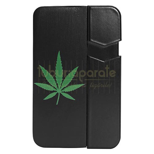 250029 Bricheta EuroJet Hemp Leaf Bricheta Eurojet Hemp Leaf din otel inoxidabil cu flacara antivant