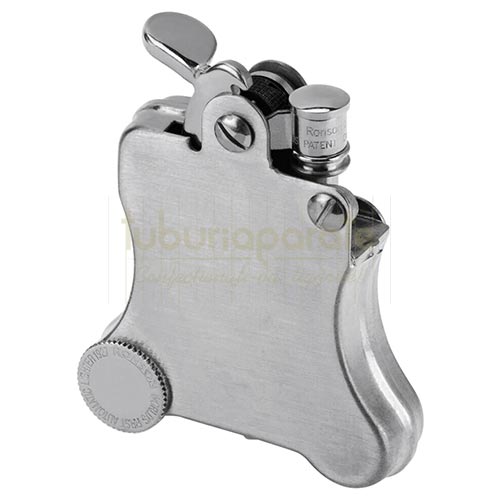 Bricheta Ronson Banjo Chrome Satin Bricheta cu benzina din otel inoxidabil Ronson Banjo Chrome Satin