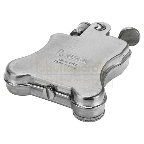 Bricheta Ronson Banjo Chrome Satin Bricheta cu benzina din otel inoxidabil Ronson Banjo Chrome Satin