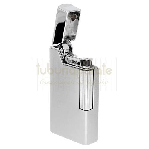 Bricheta Ronson Eloquence Chrome Satin Bricheta cu benzina din otel inoxidabil Ronson Eloquence Chrome Satin