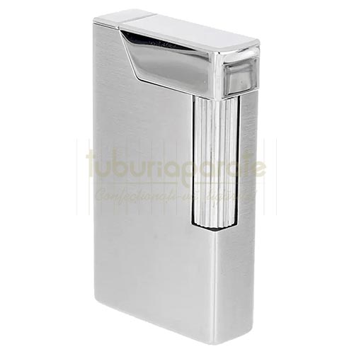 Bricheta Ronson Eloquence Chrome Satin Bricheta cu benzina din otel inoxidabil Ronson Eloquence Chrome Satin