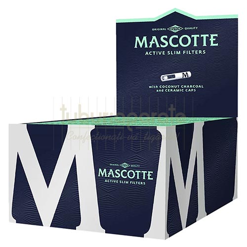 Filtre Tigari Mascotte Slim Activ Tips (34) Pachet cu 34 filtre pentru tigari Mascotte Slim Activ Tips cu carbon