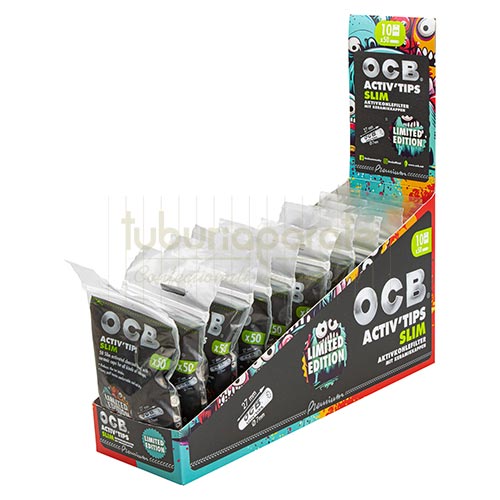 Filtre Tigari OCB Activ Tips Limited Edition 7/27 mm (50) Pachet cu 50 filtre pentru rulat tigari OCB Activ Tips Limited Edition 7/27 mm