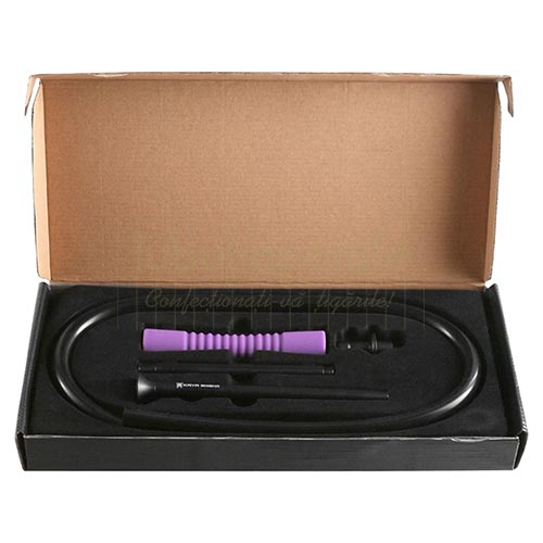 Set furtun narghilea Kaya Purple (185 cm) Set furtundin silicon pentru narghilea Kaya Purple cu mustiuc din aluminiu cu lungimea totala de 185 cm