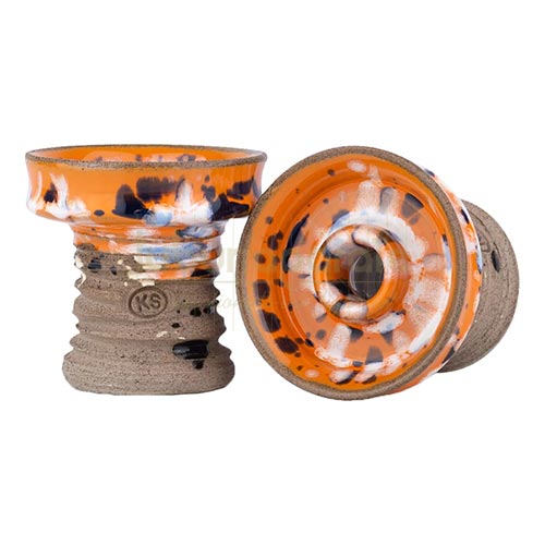 Creuzet Narghilea KS Player Orange Creuzet confectionat manual din argila si piatra marca KS Player de culoare portocalie
