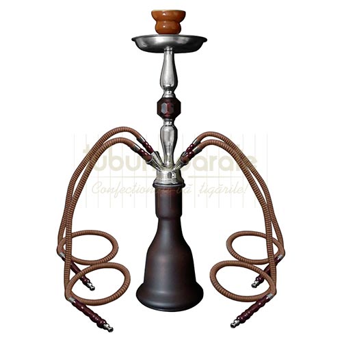Narghilea DM20 Brown 52 CM Narghilea de calitate cu 4 furtunuri DM20 Brown 52 CM