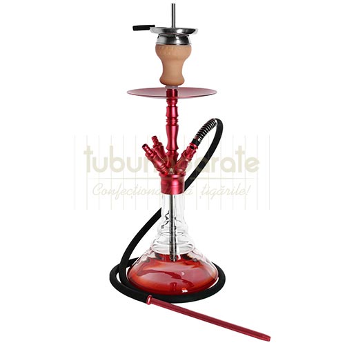 96790 Narghilea Kaya Red Elox Eco Giza 58 CM Narghilea confectionata din sticla cu otel inoxidabil Kaya Red Elox Eco Giza 58 cm