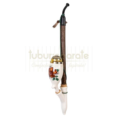 Pipa Bavarian Series No. 4 Pipa din lemn briar si portelan in stil vanatoresc Bavarian Series No. 4
