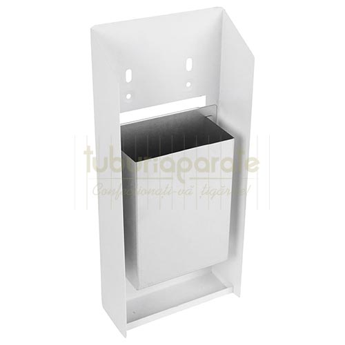 Scrumiera Angel 17 Exterior (perete) Scrumiera Angel 17 de exterior pentru perete de culoare alba din otel inoxidabil
