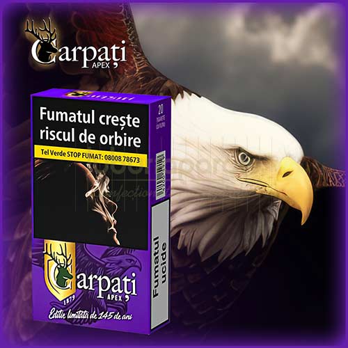 Carpati Apex Vultur 100's (20) Tigari editie speciala de 145 de ani Carpati Apex Vultur 100's in pachet de 20 tigarete lungi cu filtru