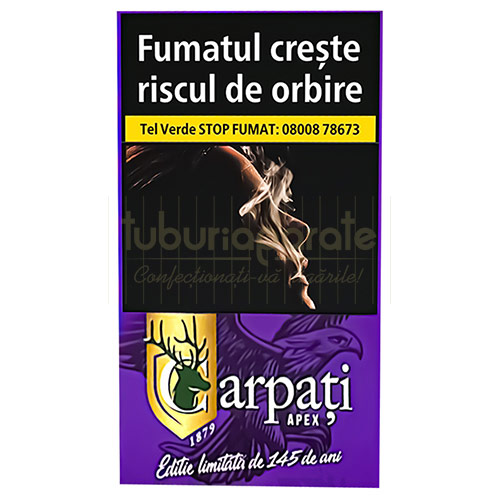 Carpati Apex Vultur 100's (20) Tigari editie speciala de 145 de ani Carpati Apex Vultur 100's in pachet de 20 tigarete lungi cu filtru