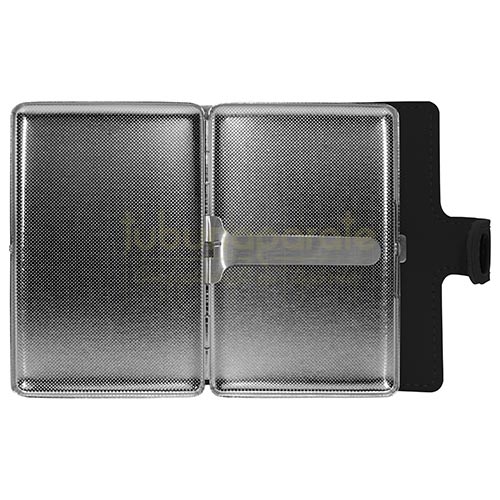 Tabachera Angel 40 Black 100 MM cu portofel Tabachera pentru tigari 100 mm cu portofel marga Angel din piele ecologica