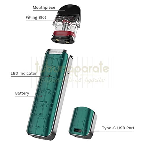 Tigara electronica Vaporesso Luxe Q Green Kit complet tigara electronica 1000 mAh Vaporesso Luxe Q Green
