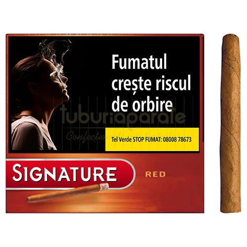 Tigari de foi Cafe Creme Red 20g (10) Pachet cu 10 tigari de foi fara filtru cu aroma orientala Cafe Creme Red