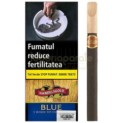 Tigari de foi Handelsgold Wood Tip Blue 26g (ciocolata) 5