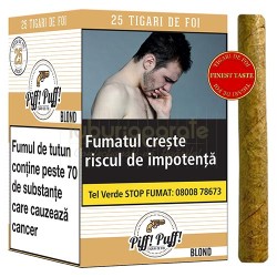 Tigari de foi Piff Puff Blond 240g (vanilie) 25 Piff Puff - Tigari de foi Piff Puff Blond 240g (vanilie) 25