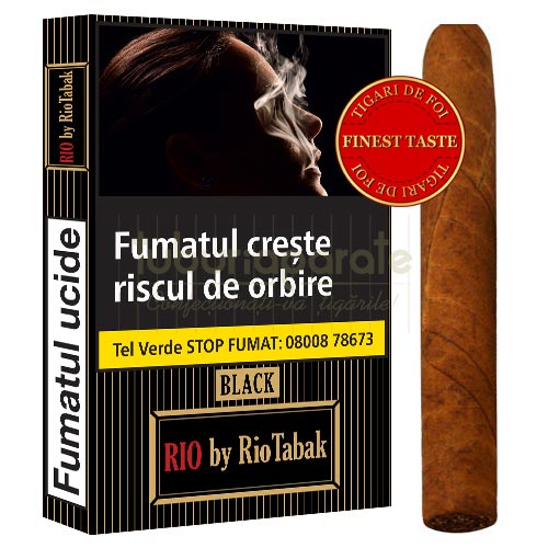 Tigari de foi RIO Black by RioTabak 47.50g (5) Tigari de foi RIO Black by RioTabak 47.50g (5)