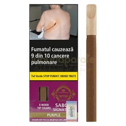 Tigari de Foi cu Mustiuc, Tigari de foi Sabor Wood Tip Purple 22g (vin rosu) 5, TuburiAparate.ro