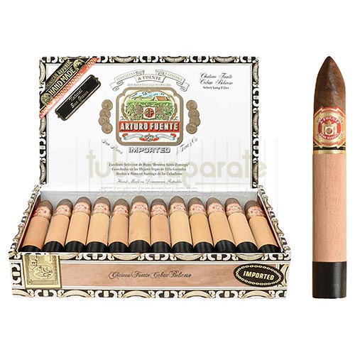 Trabucuri Arturo Fuente Cuban Belicoso (24) Cutie cu 24 trabucuri Arturo Fuente Cuban Belicoso de tarie medie