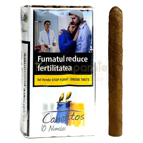 Trabucuri Canaritos Nuncios (10) Pachet cu 10 trabucuri Canaritos Nuncios de tarie medie
