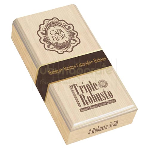 Trabucuri Capa Flor Triple Robusto Selection Gift Box (3) Cutie din lemn cu 3 trabucuri robusto asortate Capa Flor Triple Robusto Selection Gift Box
