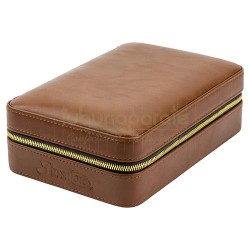 Humidor trabucuri, 560013 Humidor calatorie Passatore Brown (piele naturala), TuburiAparate.ro