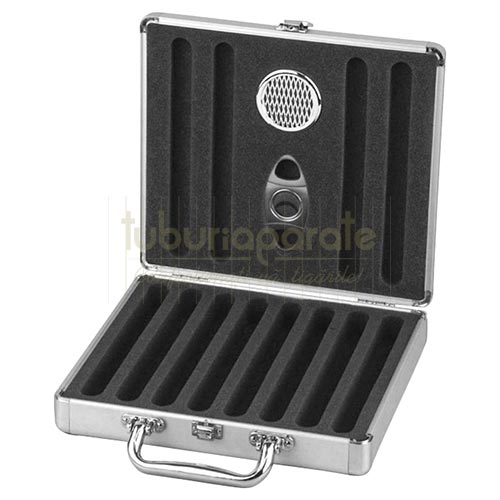 560026 Humidor calatorie diplomat Humidor pentru calatorie confectionat din aluminiu tip diplomat