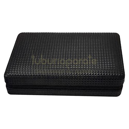 600366 Humidor portabil trabucuri Umidor pentru trabucuri cu exterior negru fabricat din lemn de cedru