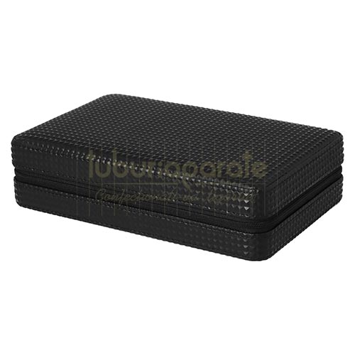 920081 Humidor Calatorie Angelo Black Humidor de calatorie pentru trabucuri Angelo Black cu umidificator si higrometru analog
