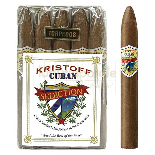 Trabucuri Kristoff Selection Cuban Torpedo (20) Pachet cu 20 trabucuri Kristoff Selection Cuban Torpedo ambalate individual in folie de pastrare