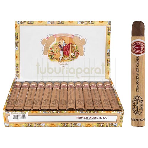 Trabucuri Romeo Y Julieta Coronitas en Cedro 25 Cutie cu 25 trabucuri Romeo Y Julieta Coronitas en Cedro