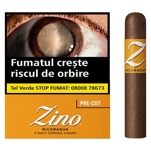 Trabucuri Zino Nicaragua Half Corona (5) Pachet cu 5 trabucuri de tarie medie Zino Nicaragua Half Corona