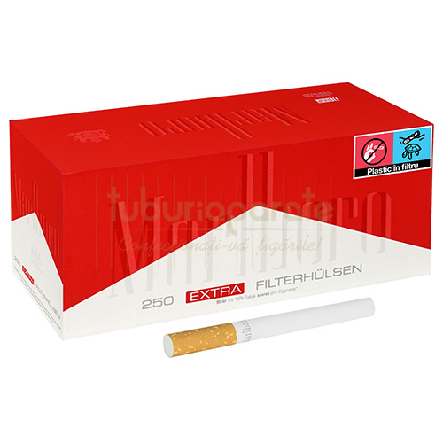 Tuburi Tigari Marlboro Red Extra (25 mm) 250 Tuburi Tigari Marlboro Red Extra cu filtru de 25 mm in cutie de 250 tuburi cu filtru maro