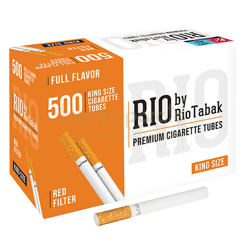 Tuburi tigari RIO by RioTabak Full Flavor (500) Cutie cu 500 de tuburi de tigari dimensiune standard cu filtrul maro RIO by RioTabak Full Flavor Red