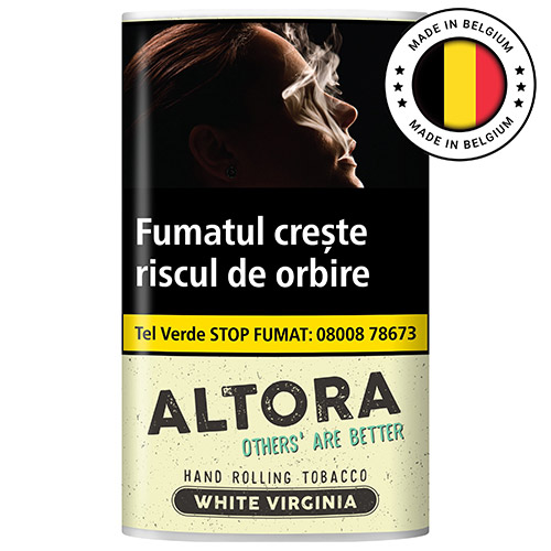 Tutun Altora White Virginia 30g Tutun pentru rulat Altora White Virginia in pachet de 30g de tarie slab spre mediu