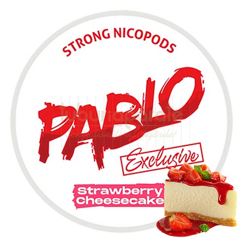 Pouch nicotina Pablo Exclusive Strawberry Cheesecake 28 mg (16.8 mg/pouch) Cutie cu 20 pouch-uri cu nicotina de 16.8 mg Pablo Exclusive Strawberry Cheesecake