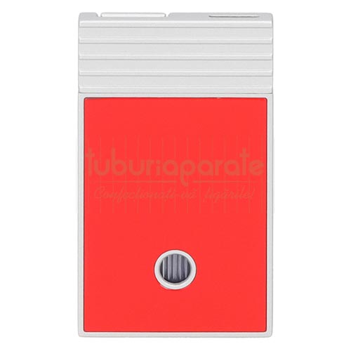 281108 Bricheta Caseti Silver Red Bricheta cu flacara antivant plata Caseti Silver Red functionala cu gaz