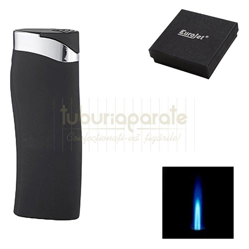250013 Bricheta EuroJet Wave Black Bricheta metalica Eurojet Wave Black cu flacara antivant cu 1 arzator