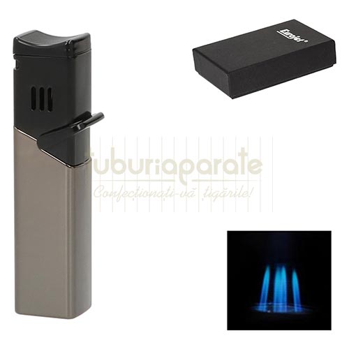 256006 Bricheta Trabuc EuroJet Anthracite Bricheta metalica pentru trabuc EuroJet Anthracite cu flacara antivant