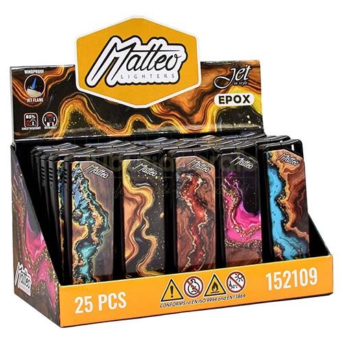 Bricheta Matteo 53 Elegant Resin (antivant) Bricheta cu flacara antivant confectionata din plastic rezistent Matteo 53 Elegant Resin