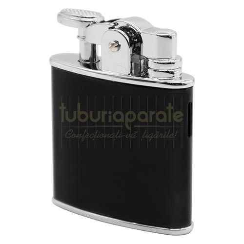 Bricheta Ronson Nostalgia Jet Black Matt Bricheta cu gaz Ronson Nostalgia Jet Black Matt cu arzator cu flacara antivant