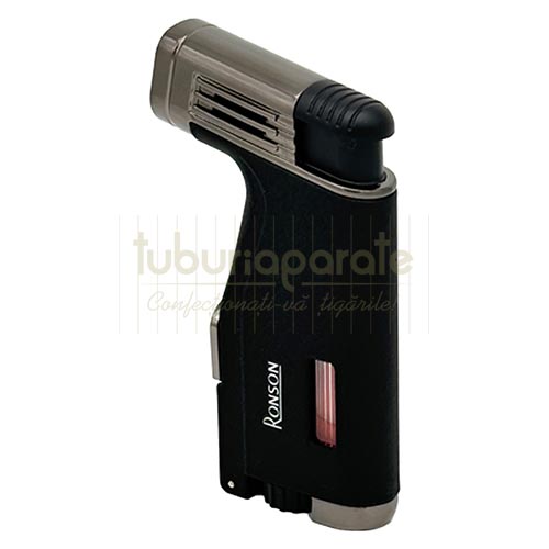 Bricheta trabuc Ronson Breeze Black Crackle (Punch) Bricheta Ronson Breeze Black Crackle cu punch pentru trabuc integrat cu 2 arzatoare