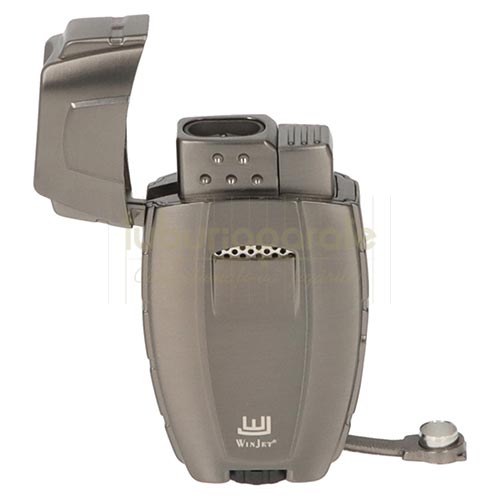 310077 Bricheta trabuc WinJet Gun Metal (punch) Bricheta pentru trabuc cu 2 arzatoare WinJet Gun Metal cu punch integrat