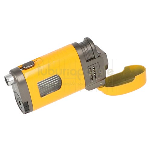 310078 Bricheta trabuc WinJet Yellow (punch) Bricheta cu 3 arzatoare pentru trabuc marca WinJet Yellow cu punch retractabil