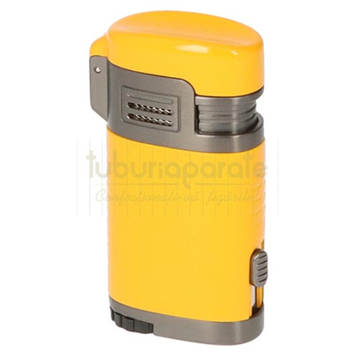 310078 Bricheta trabuc WinJet Yellow (punch) Bricheta cu 3 arzatoare pentru trabuc marca WinJet Yellow cu punch retractabil