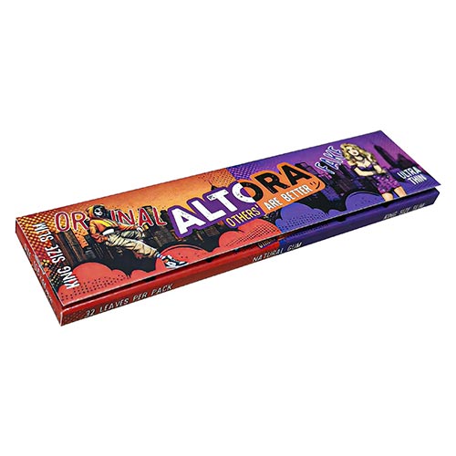 Foite Rulat Tutun Altora King Size Slim Fake vs Original (14 gsm) Foite pentru rulat tutun Altora King Size Slim Fake vs Original in pachet de 32 foite de culoare portocalie