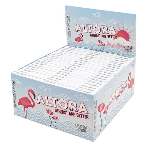 Foite Rulat Tutun Altora King Size Slim Flamingo Lily (14 gsm) Pachet cu 32 foite pentru rulat tutun Altora King Size Slim Flamingo Lily cu grosime de 14 gsm