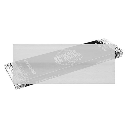 Foite Rulat Tutun Smokers on Board King Size Slim (14 gsm) Foite Smokers On Board King Size Slim pentru rulat tutun cu lungimea de 108 mm